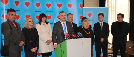 04.01.12. Sarajevo - Detalj sa press konferencije NS Radom za boljitak